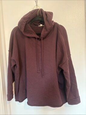 Eileen Fisher Plum Hooded Sweatshirt